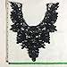 2 Pieces, Detail Leaf Design Applique with Beautiful Beadwork, Black, 12.5