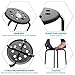 Yaheetech Portable Plastic Stack Stools Flexible Backless Seating 17.3inches Height Black Pack of 5