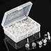 Resinta 180 Pieces Twist Pins Clear Heads Twist Pins with Organizing Container for Upholstery, Slipcovers or Bedskirts, 0.75 Inches