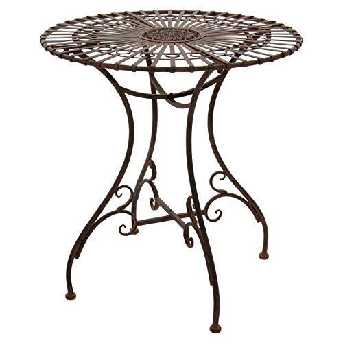 Buy Oriental Furniture Rustic Wrought Iron Round Patio Bistro Table