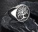 JAJAFOOK Mens 316L Stainless Steel Ring, Classic Gothic Tree of Life, Black Silver