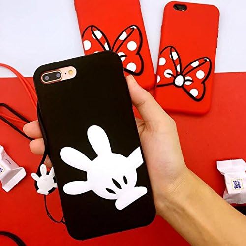 iPhone 7 Plus Cartoon Mouse Case,iPhone 7 Plus Cartoon Cute Mouse Soft Silicon Rubber Case Cover With Strap For iPhone 7 Plus 5.5 inch,black