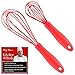 Latest 2-pc Silicone Whisk Set, Multi-Purpose 11-Inch And 8-Inch Cooking Wisk, Our Coated Balloon Whisks Will Never Scratch Your Non Stick Teflon Pots and Pans, Rated No.1 Egg Beater / Kitchen Utensil