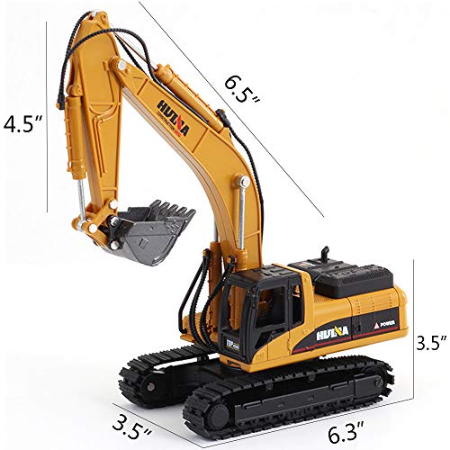 Ailejia 1/40 Full Metal Excavator Models Scale Diecast Construction Vehicles Trucks Toys for Boys