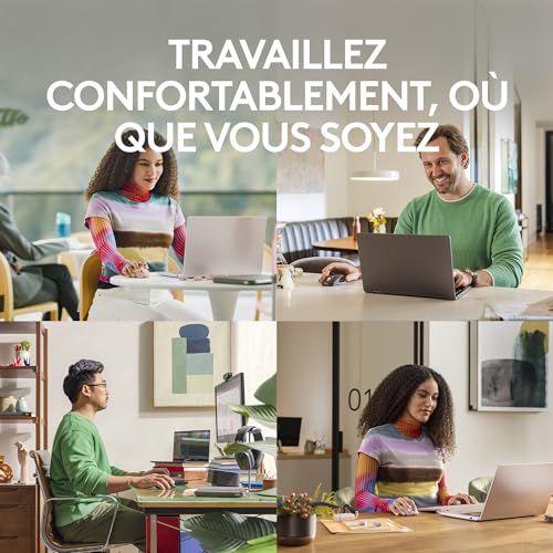 MX Anywhere 3S Souris Sans Fil Silencieuse, Compacte, Défilement Rapide, Suivi toute Surface en 8K DPI, Boutons Programmables, USB C, Bluetooth, Windows PC, Linux, Chrome, Mac - Graphite