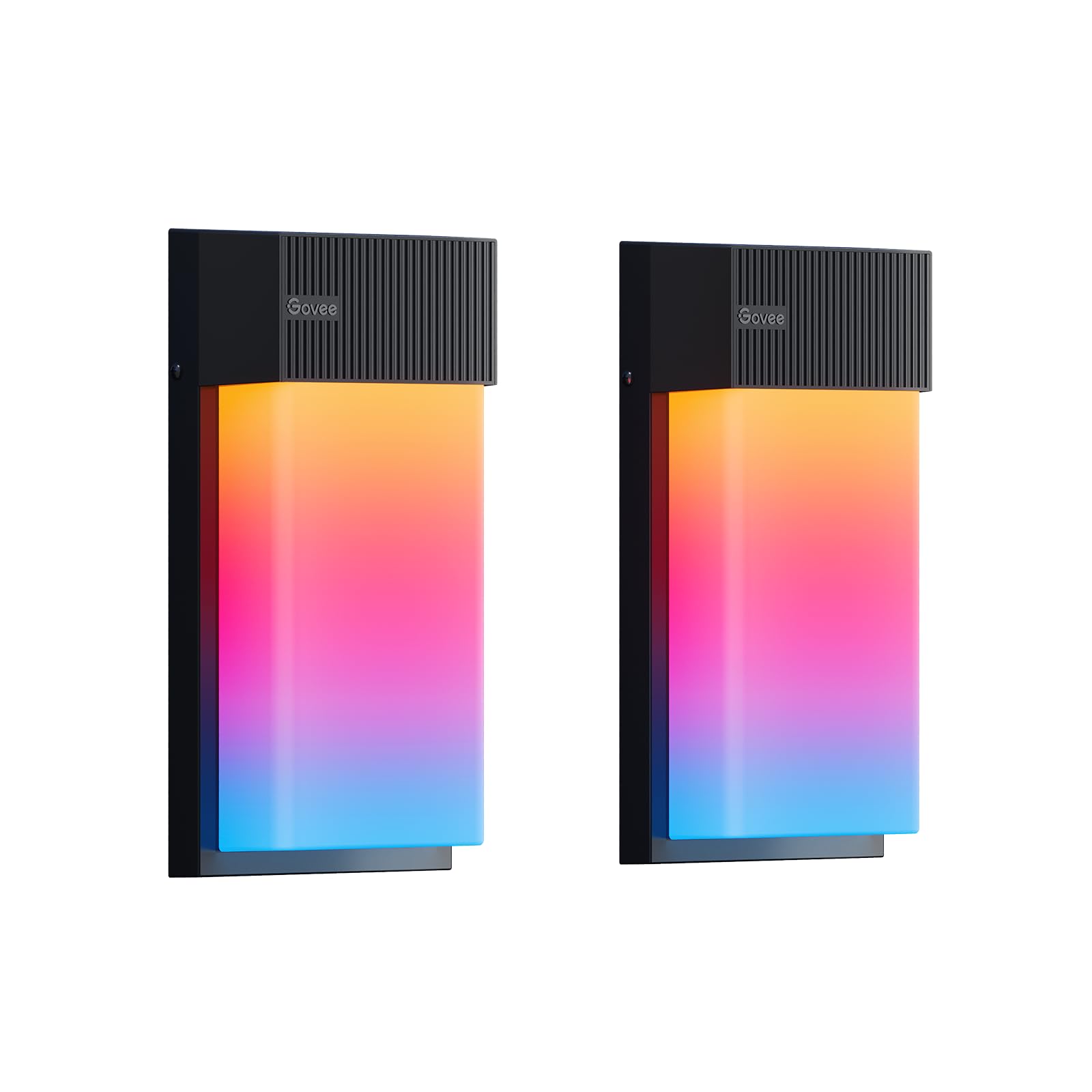Govee Outdoor Wall Lights RGBIC, 1500LM Smart LED Wall Light with 45 Scene Modes, IP65 Waterproof for Outside Light, DIY Lighting Effects, Works with Alexa, Google Assistant and Matter, 2 Packs