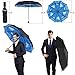 ESUFEIR 46 Inch Large Travel Windproof Umbrella, 3 Folding Big Umbrellas for Rain Windproof, Compact Automatic Umbrella with Double Layer Design, Durable and Portable, Men Women, Gift Included