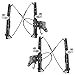Brock Replacement Set Rear Power Window Regulators with Lift Motors Compatible with 2001-2007 Silverado Sierra Pickup Truck 19301981 19301980