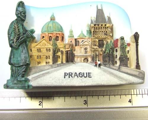 Souvenir Charles Bridge Prague Centre Capital of Czech Republic High Quality Resin Fridge 3d Magnet