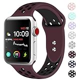 DVEEZIIG Belt Clip for Apple Watch Series 1/2/3/4-38/40mm S/M Wine Red/Black