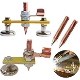 QISF 6 Pcs Magnetic Welding Head, Welding Ground Clamp, Magnetic Welding Support,Strong Magnetism Large Suction,Copper Tail Welding Stability Clamps(2 Sets)