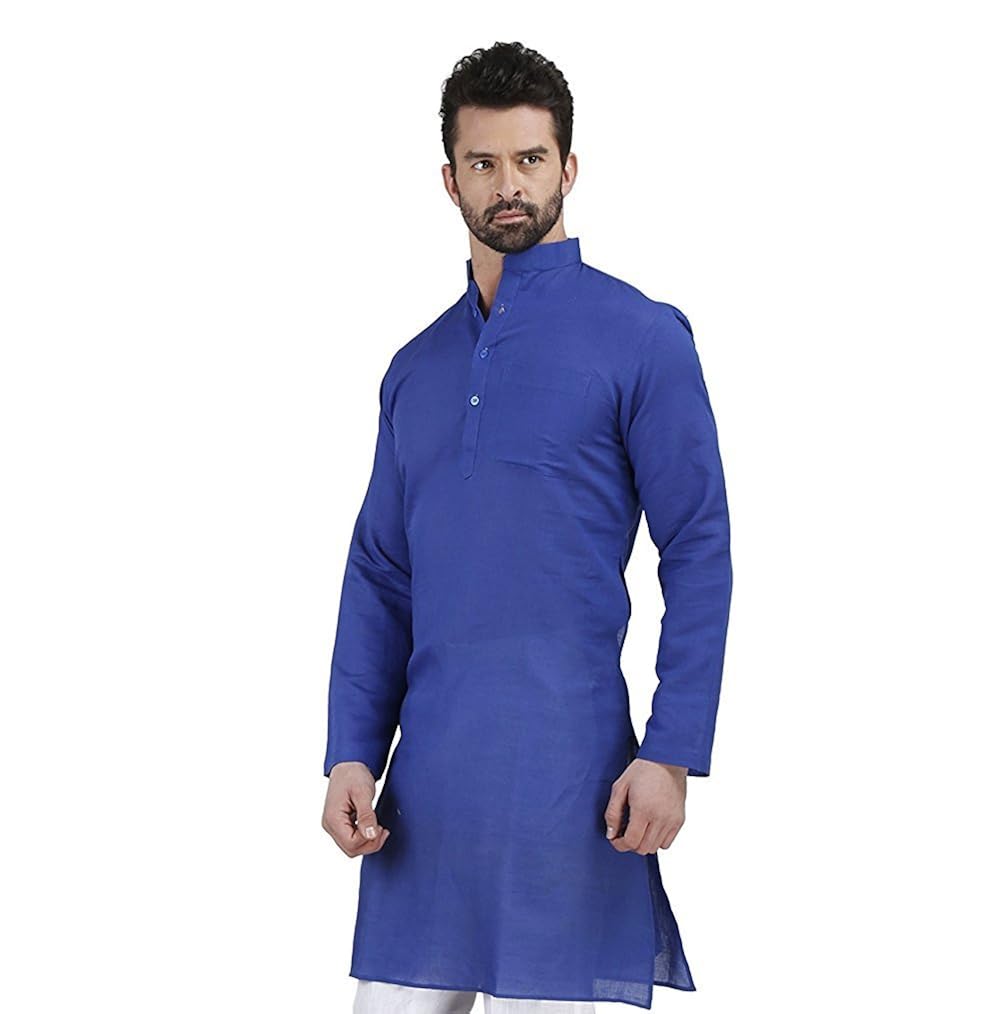 royal men's cotton blend straigh kurta