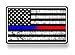 Vinyl Junkie Graphics Police and Fire Dept. Blue/red line American Flag Sticker/Decal