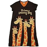 Lazy One It's Been a Loooong Day Giraffe Nightshirt Size Small/Medium (Brown)