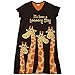 Lazy One It's Been a Loooong Day Giraffe Nightshirt Size Small/Medium (Brown)