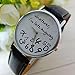 SMTSMT Hot Women's Leather Late Anyway Letter Watches_Black