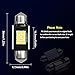 Viesyled Dome Map Light Bulbs 36mm Festoon LED 3030 6-SMD 3021 6418 DE3423 DE3425,White