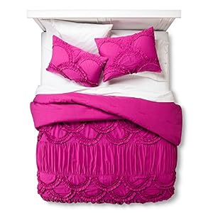 Image of Boho Boutique Texture Comforter Set - Fuchsia (King) 16935103