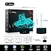 Tiger 3D Night Light Lamp,Elstey 7 Color Changing Optical Illusion LED Lights with Acrylic Flat & ABS Base & USB Cable Touch Desk Lamps for Holiday Gift