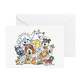 CafePress - Thank You Dogs & Cats - Greeting Card (20-pack), Note Card with Blank Inside, Birthday Card Glossy
