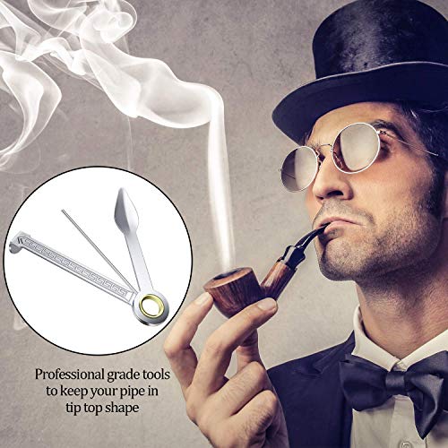 4pcs Stainless Steel 3 In1 Smoking Tobacco Pipe Reamers Tamper Cleaner Cleaning Tool for Hookahs Pipe Water Pipe