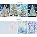 Outus 4 Pcs Christmas 5D DIY Diamond Painting Greeting Cards Xmas Tree Card with Christmas Stickers for Xmas Decor Gifts