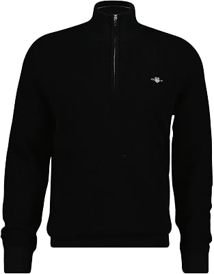 Micro Textured Cotton Half Zip