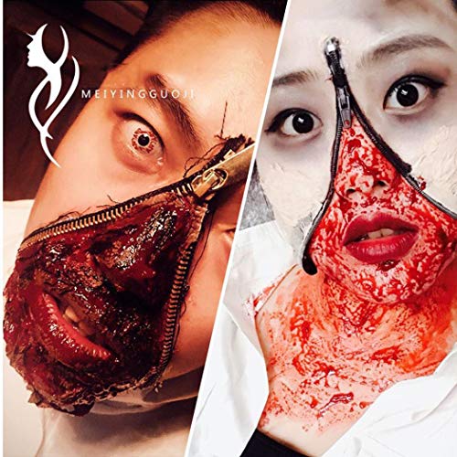 HighlifeS Ultra-Realistic Fake Blood Edible Fake Blood- 30ml, 50ML, 100ML - Halloween Costume and Dress up Makeup (Deep Red, 50ML) - Thumbnail 4
