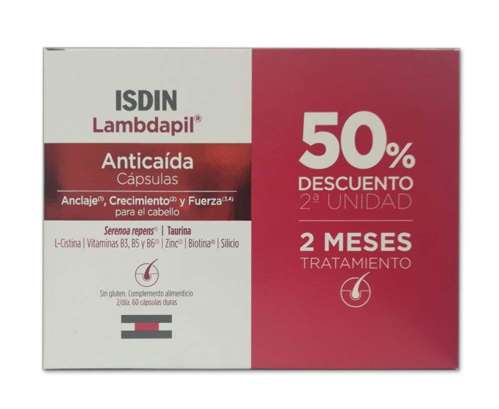 Amazon.com : ISDIN- Lambdapil Hair Loss Lotion Pack 2X20 One Dose ...