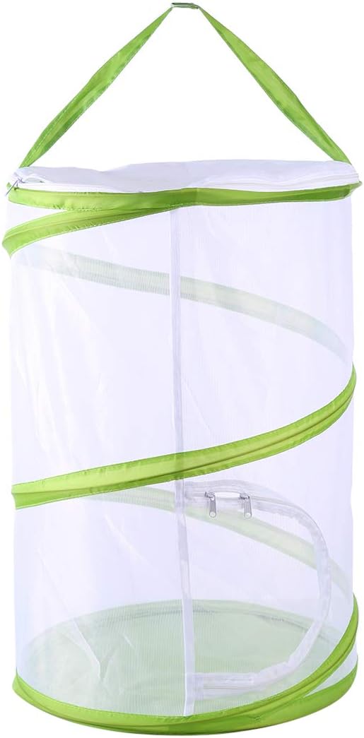 YxFlower Mini Pop up Greenhouse Collapsible Insect Butterfly Habitat Net Flower Shelter 60x60x90cm
