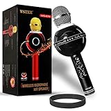 DMG Bluetooth Karaoke Microphone for Singing, Wireless Professional Handheld Portable Speaker with Party Lights - Multicolor