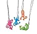 Lot of 16 Monkey Necklaces ~ Beautifully Assorted Neon Colors - Party Favors/Gifts