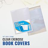 1ABOVE 6 Pack Clear A5 Exercise Book Covers 150µm 60mm Flap 9x7 inch view 6