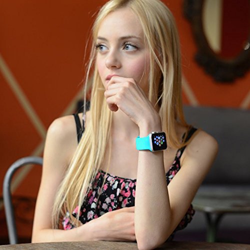 MITERV for Apple Watch Band 38mm 42mm Soft Silicone Replacement iWatch