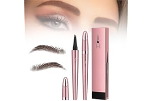PUSKIU 3D Microblading Eyebrow Tattoo Pencil 4 Fork Tip, 2024 Upgrade 3D Waterproof Magic Eyebrow Pencil Microblading Eyebrow Pencil Natural Makeup Fine Stroke Eyebrow Pencil with Micro-Fork Tip