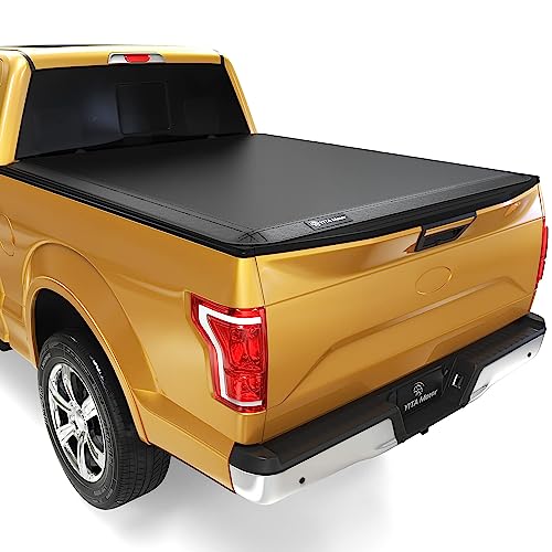 YITAMOTOR Soft Quad Fold Truck Bed Tonneau Cover Compatible with 2015-2026 Ford F150 F-150, Styleside 5.5 ft Bed Image