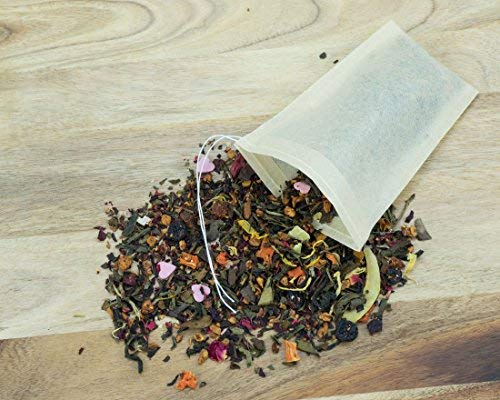 Velesco Tea Filter Bags Disposable Tea Infuser with Drawstring for Loose Leaf Tea with 100% Natural Sustainable Unbleached Paper 3.9" x 3" 400pcs