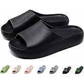 JUYETOA Kids Cloud Slides for Boys & Girls, Super Soft & Comfy Beach Pool Slippers, Non-Slip Waterproof Shower Sandals for Toddlers & Kids