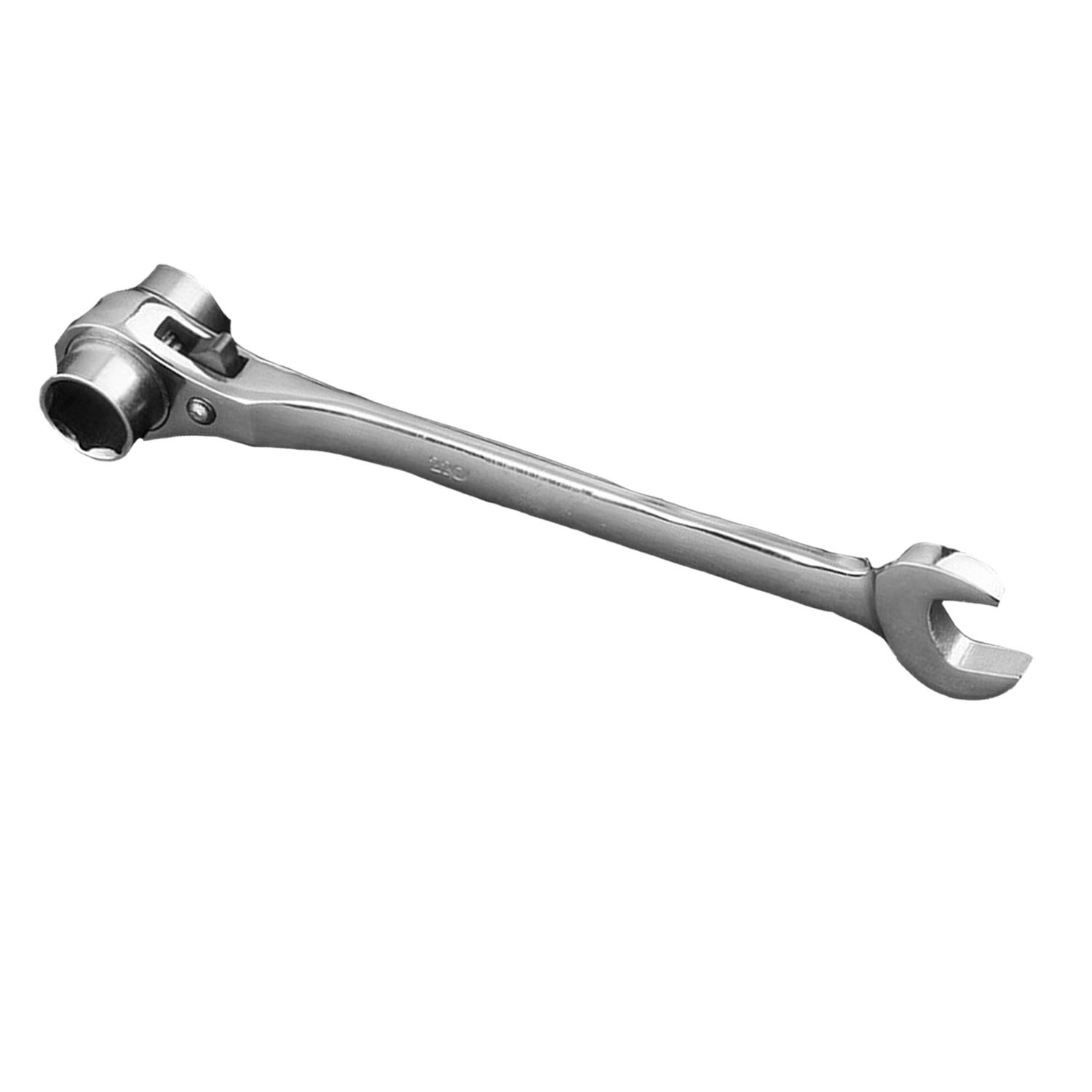 Forsun 2 in 1 Scaffolding Ratchet Wrench, 19mm/22mm, Silver, Ratcheting Socket Spanner Tool