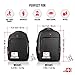 all4way Business Laptop Backpack Swiss Design USB Quick Charge for Men Women Raincover (15, Black)