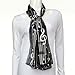 Music Note Scarf Black