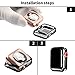 Smiling Black Case for Apple Watch 42mm with Buit in TPU Screen Protector All-Around Protective Case High Definition Clear Ultra-Thin Cover for Apple Watch 42mm Series 3 and Series 2