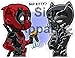 Deadpool Black Panther bad kitty Vinyl Sticker