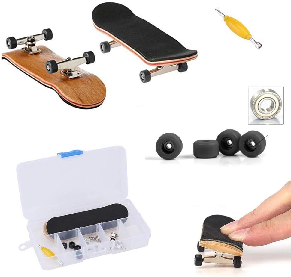 QNFY Finger Skateboard, Mini Fingerboards DIY Assemble Mini Skateboards Finger Skate Boarding