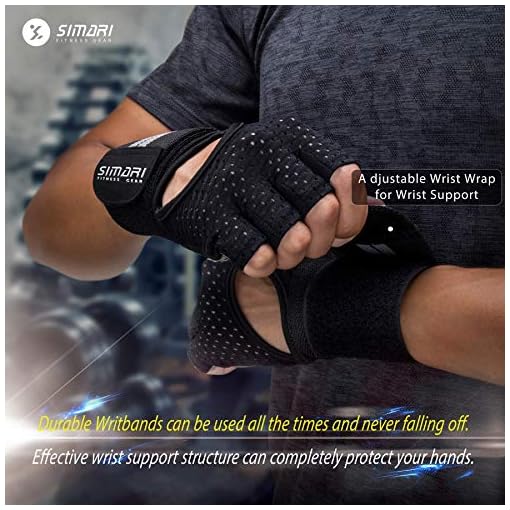 SIMARI Workout Gloves Men and Women Weight Lifting Gloves with Wrist Wraps Support for Gym Training, Full Palm… - Image 6