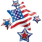 Anagram International American Spirit Cluster Flat Balloon, 35", Multicolor