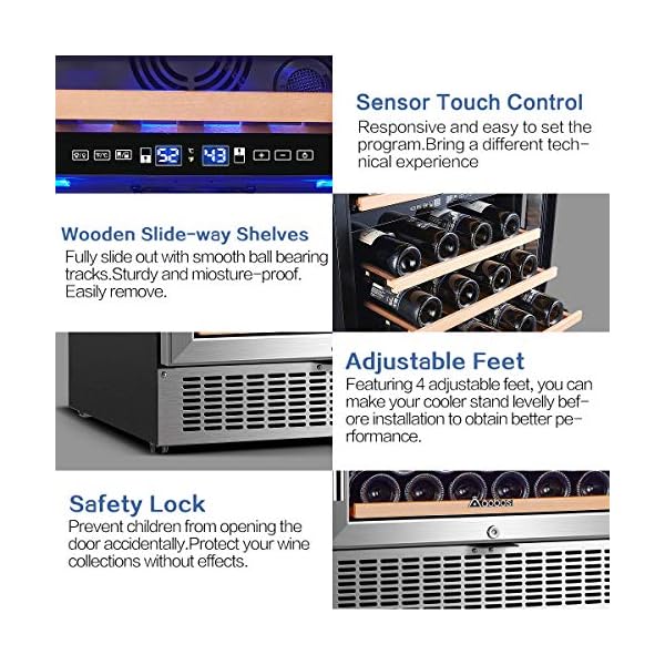 Wine-Cooler-Dual-Zone-Aobosi-24-inch-51-Bottle-Wine-refrigerator-Built-in-or-Freestanding-with-Fashion-Look-Quick-and-Silent-Cooling-System-Double-Layer-Tempered-Glass-Door-Front-Ventilation