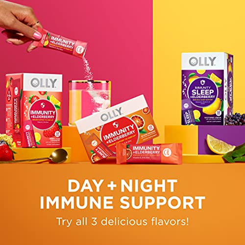 OLLY Immunity Powder, Daytime Immune Support, Elderberry, Vitamin C, D