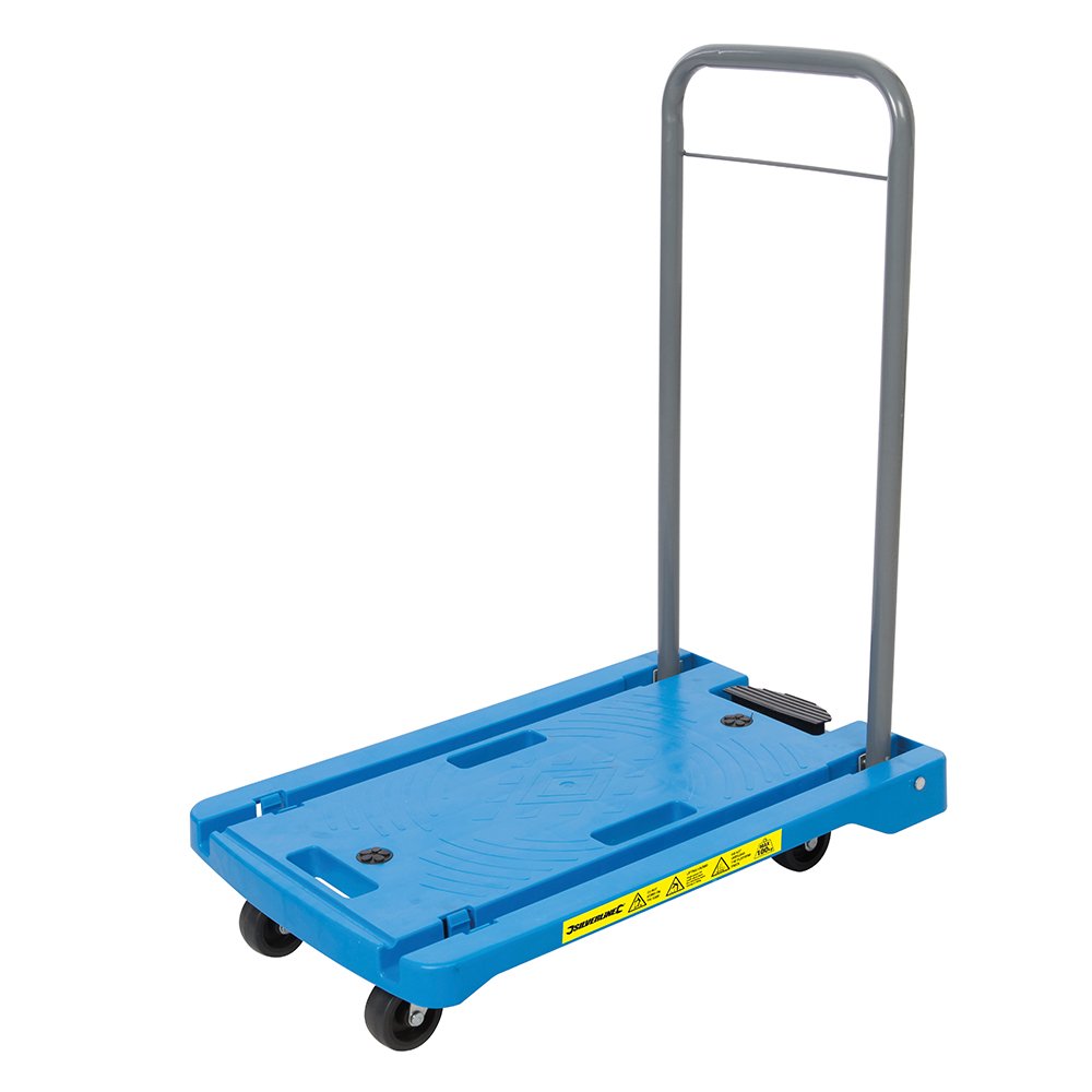 Silverline 950179 Polypropylene Platform Hand Truck 100 kg, Blue