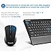 VicTsing Ultra-thin Wireless Keyboard and Mouse Combo with Palm Rest, 2.4GHz Connectivity, Long Battery Life - Black